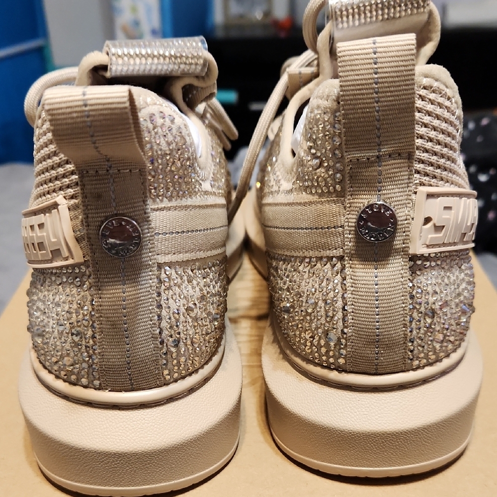 Steve Madden Tan Embellished Sneakers - Picture 4 of 5